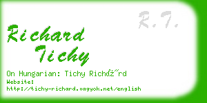 richard tichy business card